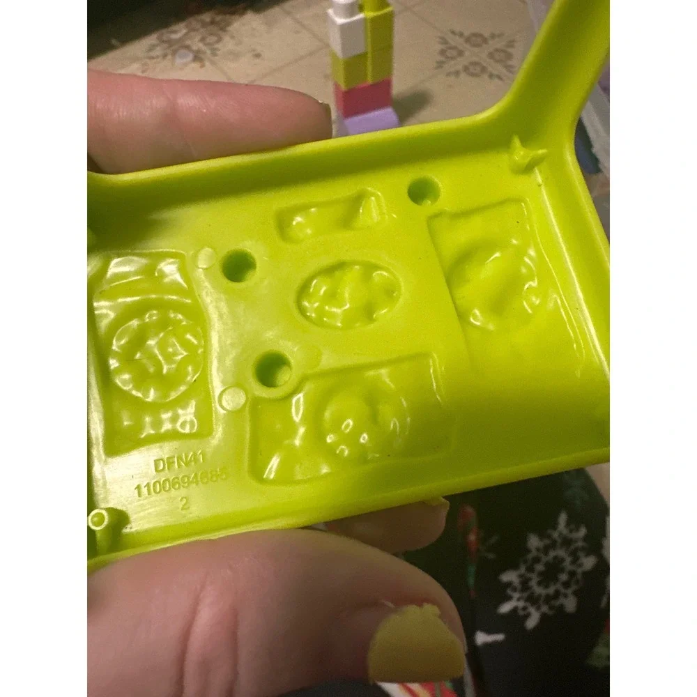 Fisher Price Little People Replacement Furniture Green Table 3 Blue Chairs DFN41